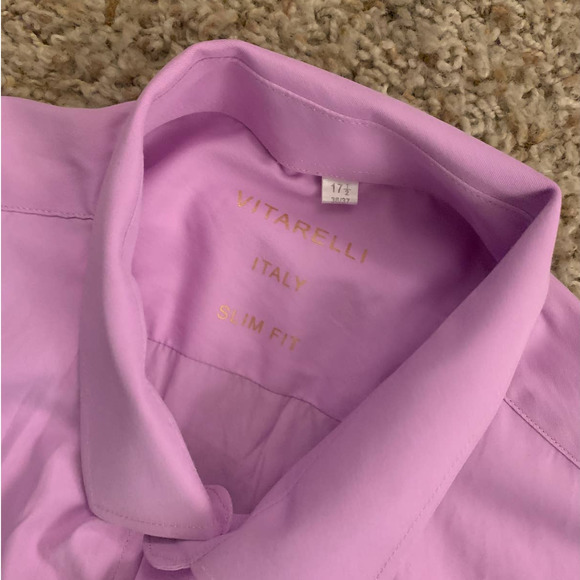 Vitarelli Men's Slim Fit Button Down- Size XL (17.5 or 36/37) - Picture 2 of 3